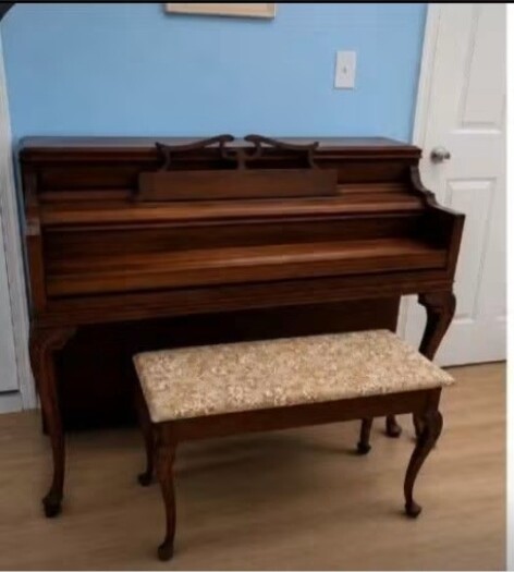 Upright piano removed from a Chesapeake City home