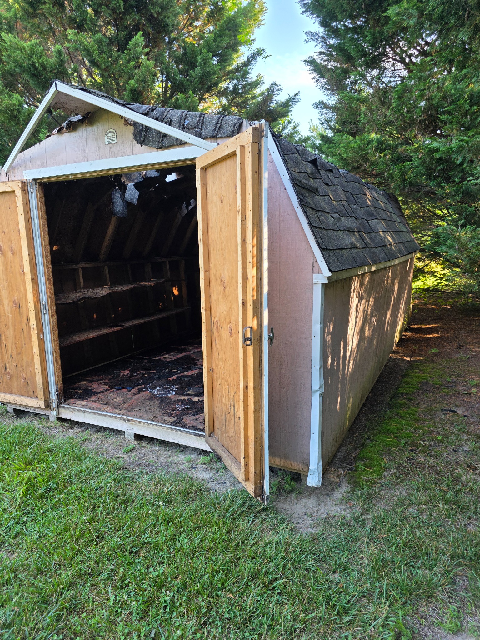 Shed before removal by Rubbish